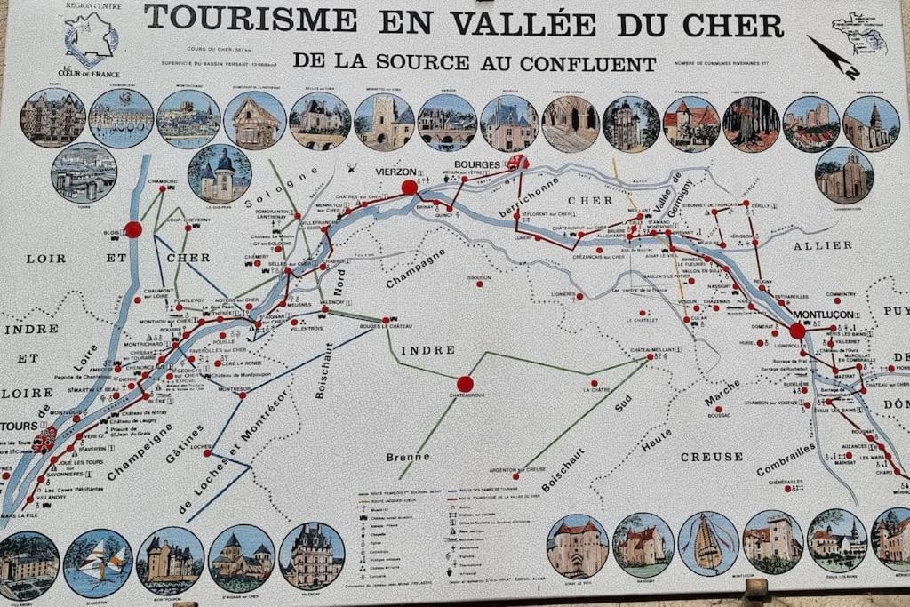 Les Noyers Monestois Entre Cher Et Canal De Berry Mennetou-sur-Cher Ngoại thất bức ảnh